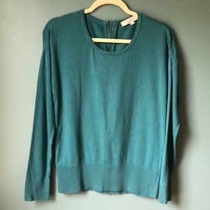 Loft Light Weight Sweater w Zip Back Size M